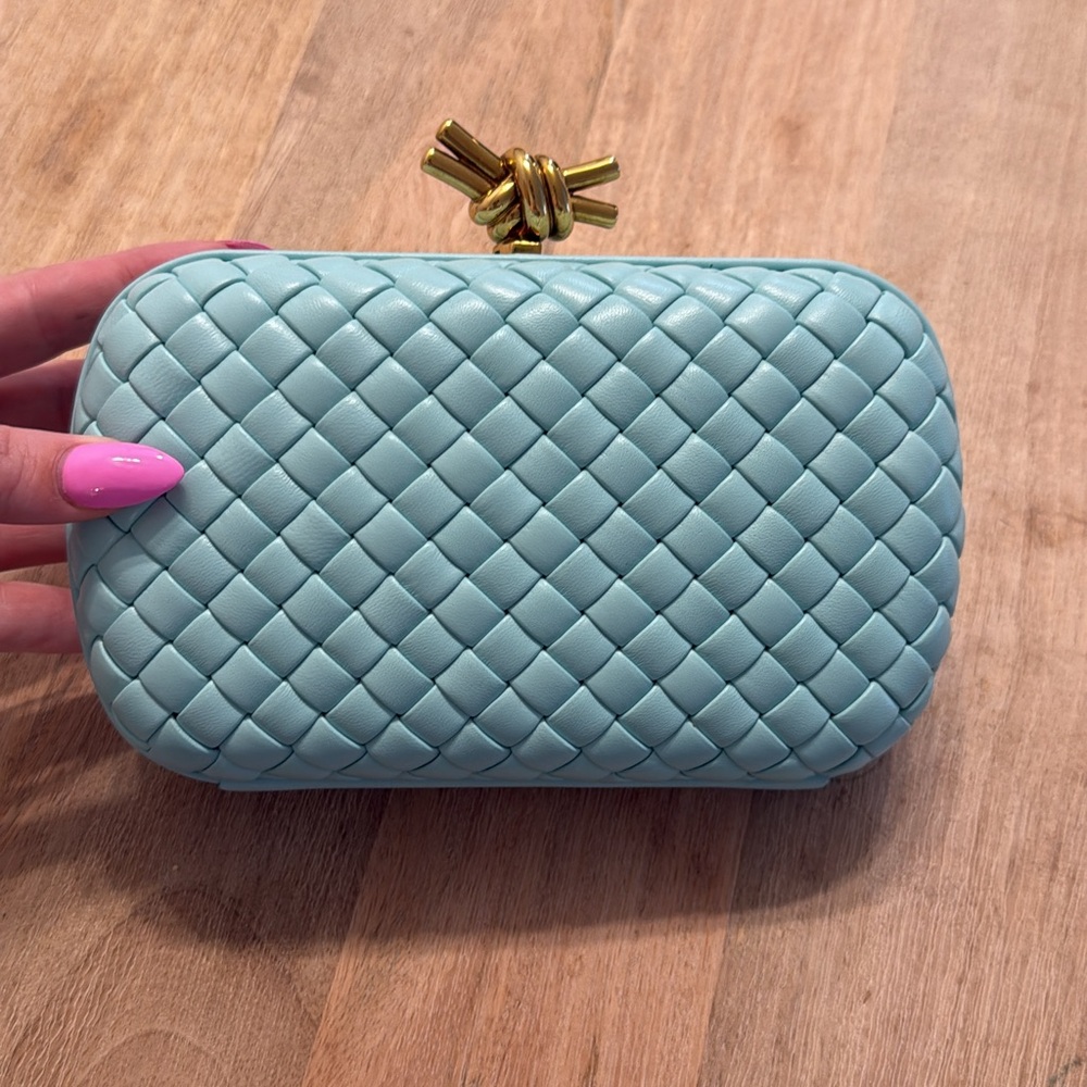 SOLD Bottega Veneta pochette Clutch with Gold Knot